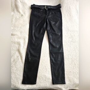 JOE'S 55 Skinny Ankle Faux Leather Jeans w/belt